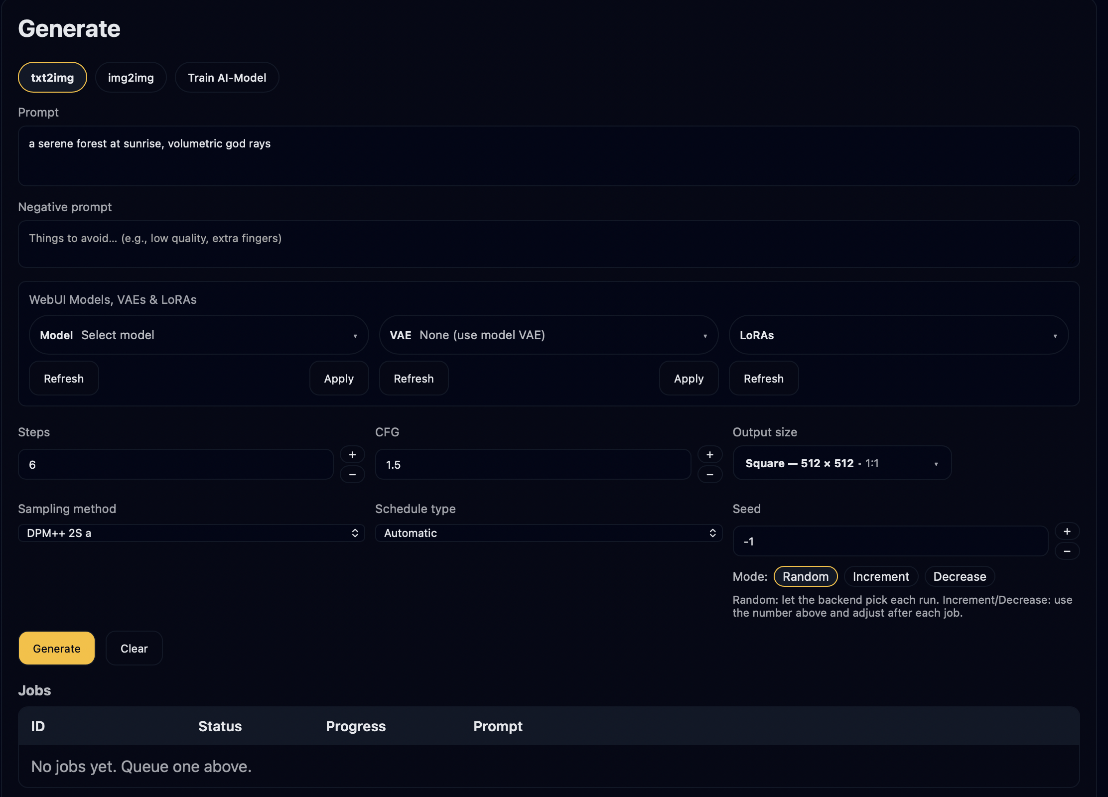 LumaForge desktop UI preview